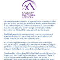 Disability EmpowHer Network, Inductee for the Class of 2021 of the Disability Mentoring Hall of Fame
