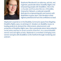 Stephanie Woodward, Esq., Inductee for the Class of 2021 of the Disability Mentoring Hall of Fame