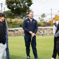 Golfers talking together